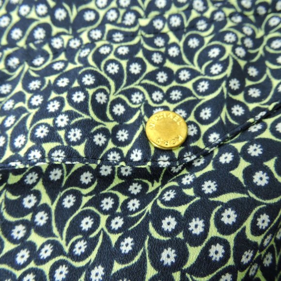 Michael Kors zip front lightweight long roll-up sleeves shirt blouse top - Picture 10 of 11